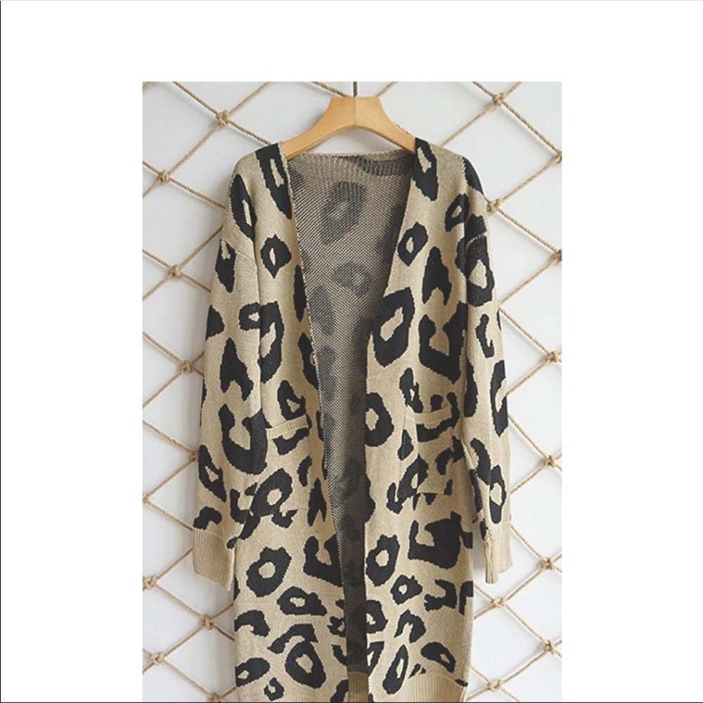 #78 New! EILEEN Long Animal knit sweater - Picture 4 of 7